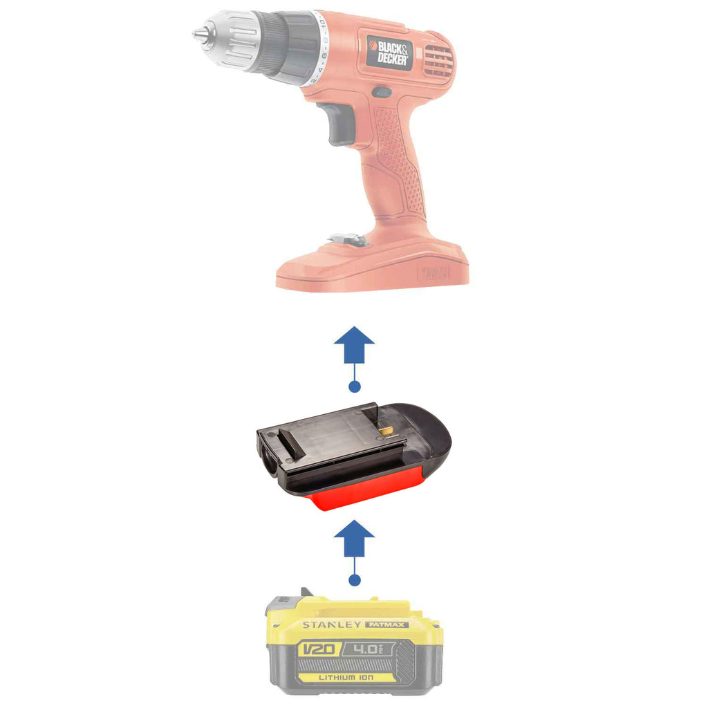 Stanley V20 vers Black and Decker 18V Ni-Cd Adaptateur de batterie