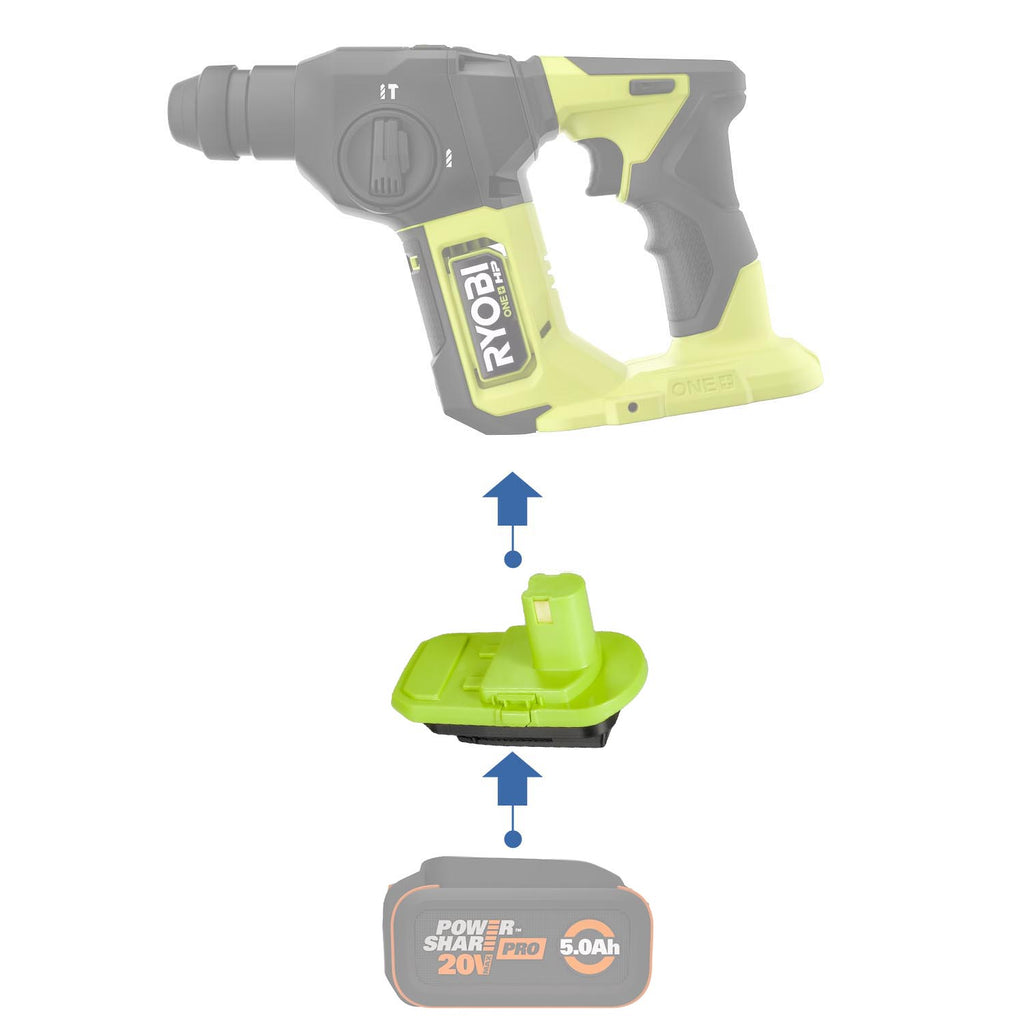 Adaptateur de batterie WORX 20V PowerShare (Orange) vers Ryobi 18V
