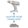 Bosch 18V GBA (Blue) to Bosch 14.4V GBA (Blue) battery adapter - placeholder reading adapter image coming soon