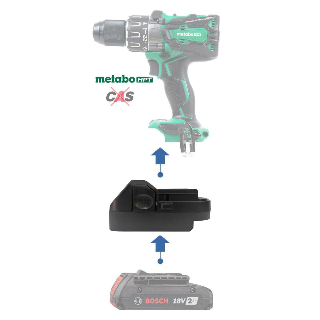 Bosch 18V GBA (Bleu) vers Metabo HPT 18V Adaptateur de batterie