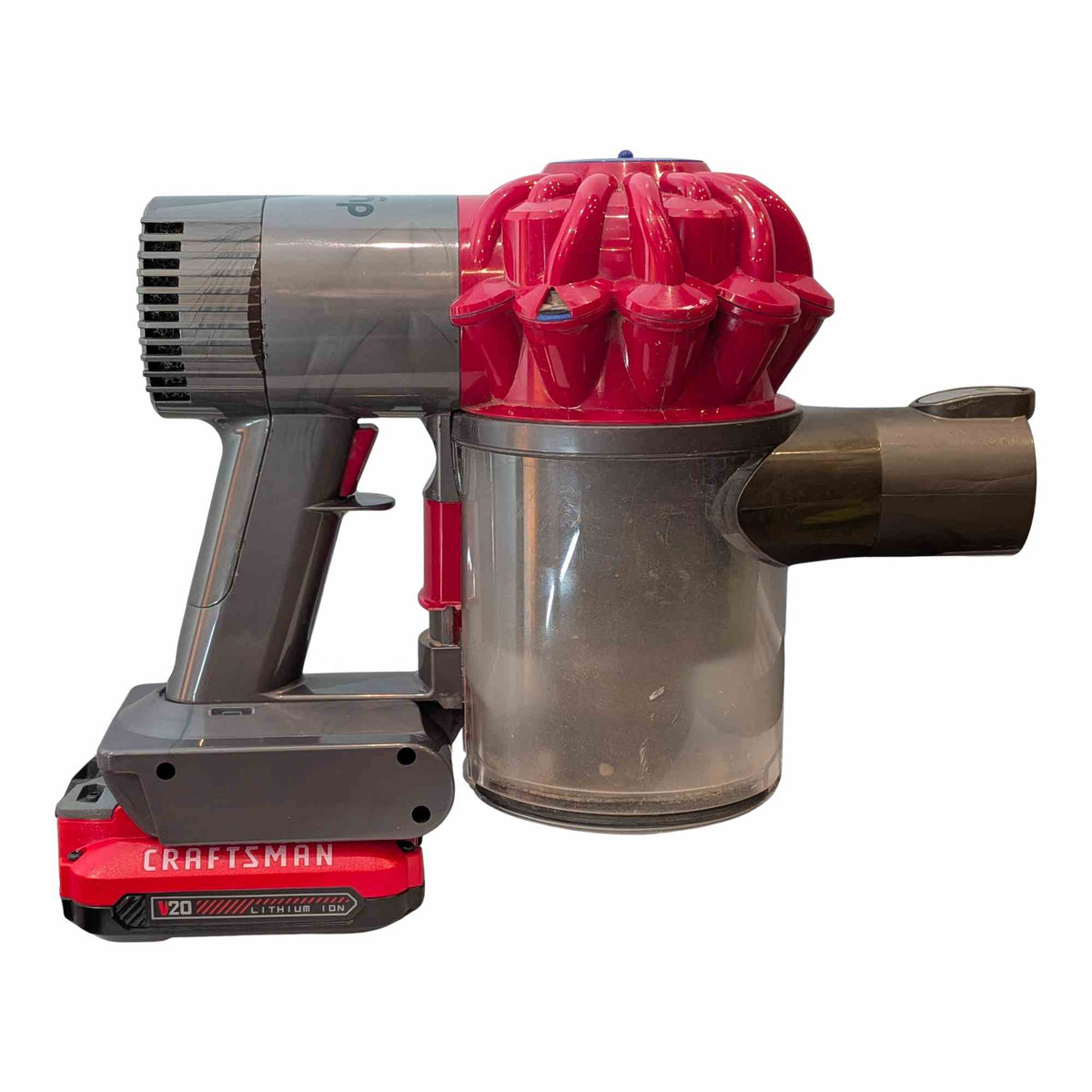 Adaptateur de batterie Craftsman 20V vers Dyson V6 : Monté, côté droit