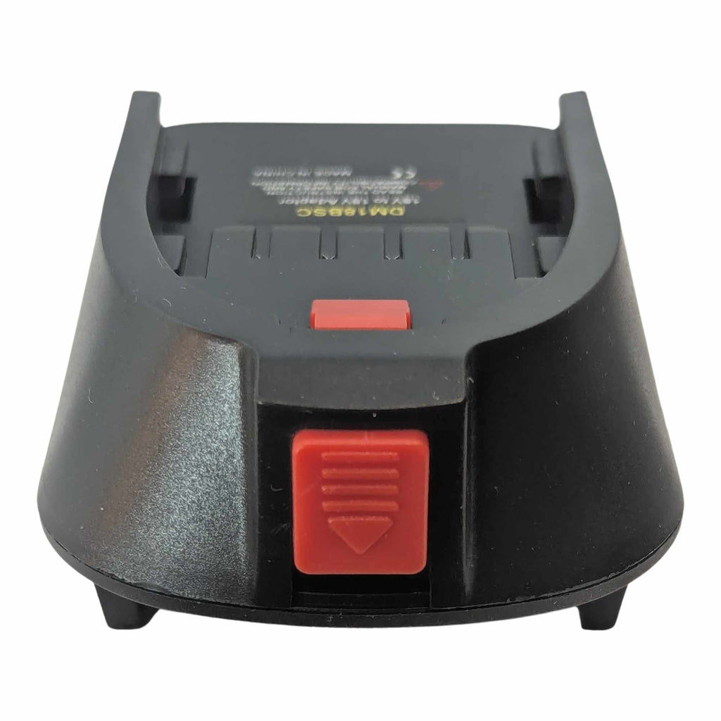 DeWalt 20V MAX to Gardena 18V P4A battery adapter - release button