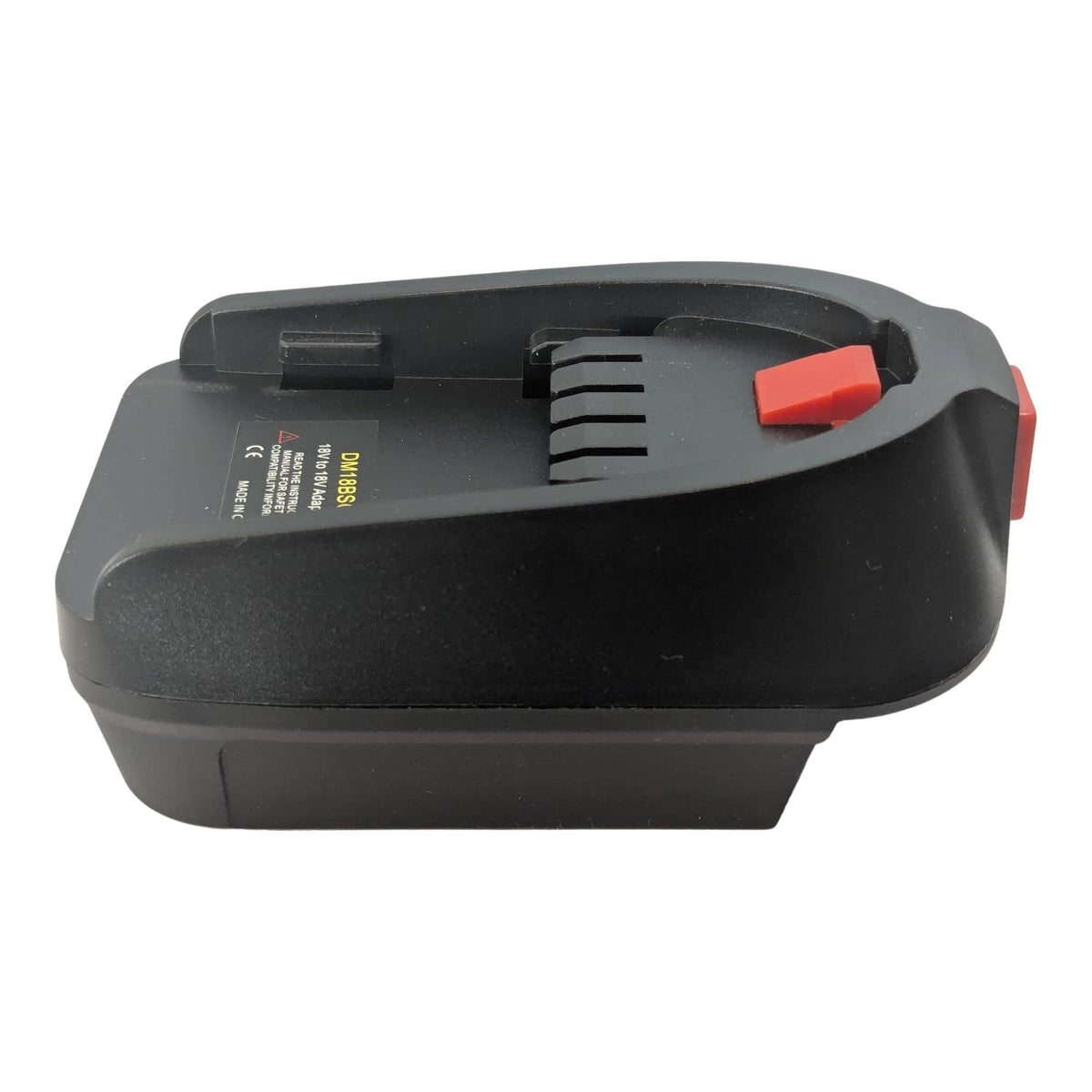 DeWalt 20V MAX to Husqvarna 18V Aspire P4A battery adapter - side view