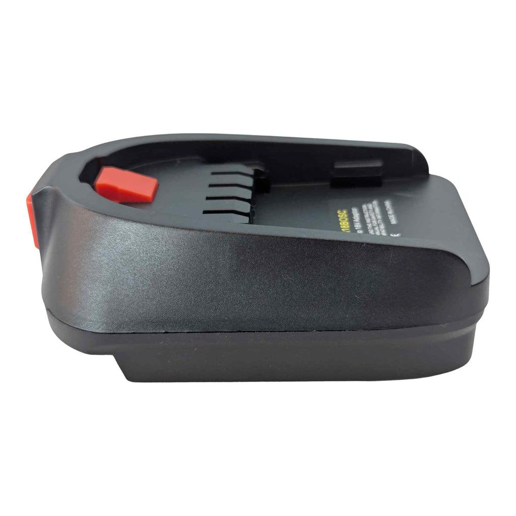 Einhell 18V PXC to Flymo 18V P4A battery adapter - adapter rear side view