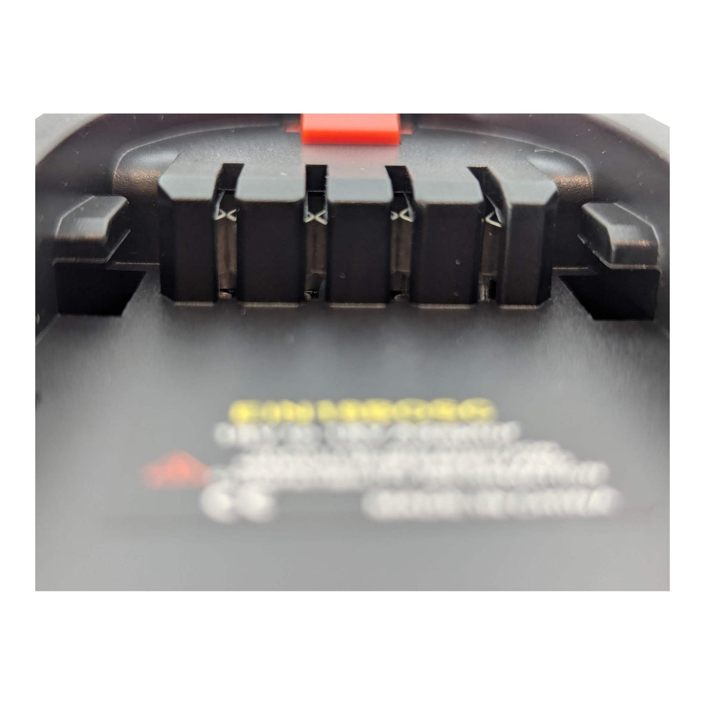 Einhell 18V PXC to Gardena 18V P4A battery adapter - front electrical terminals close up
