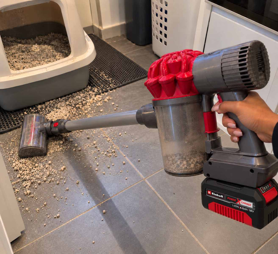 Adaptateur de batterie Einhell 18V PXC vers Dyson V6 : En main