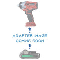 Metabo HPT 18V to Einhell 18V PXC battery adapter - placeholder text reading adapter image coming soon, impact driver above