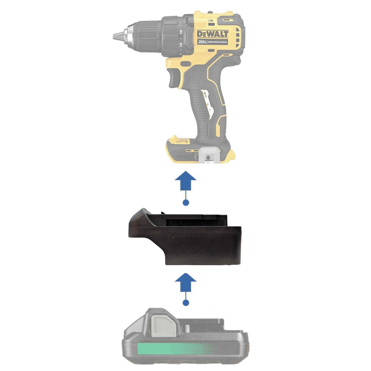 Metabo HPT 18V to DeWalt 20V Battery Adapter