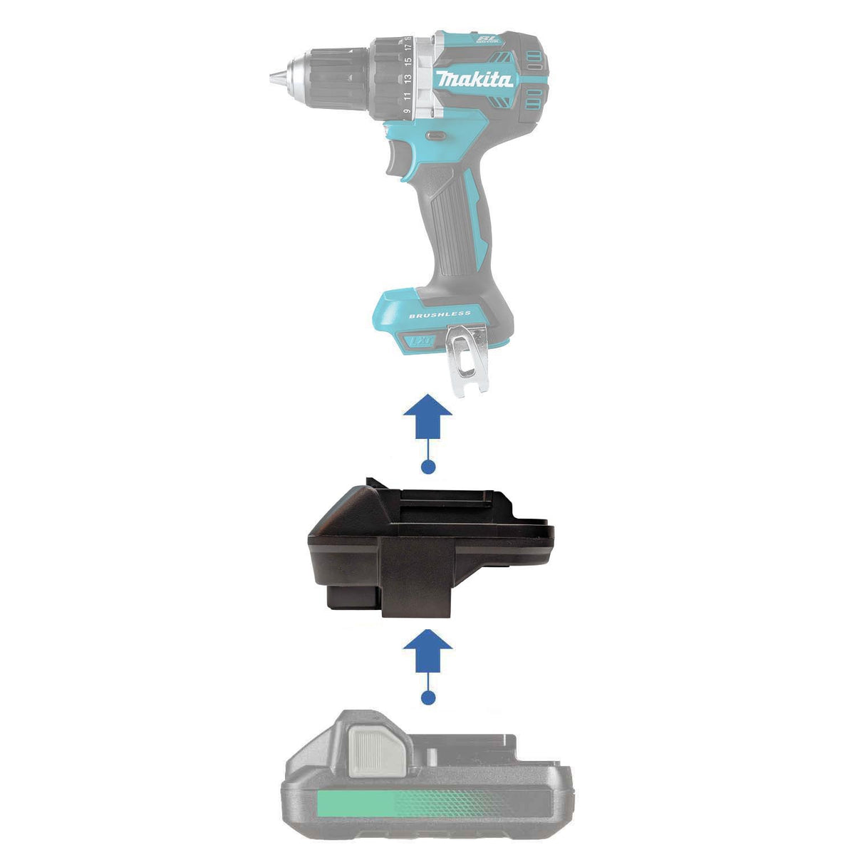 Metabo HPT 18V to Makita 18V Battery Adapter