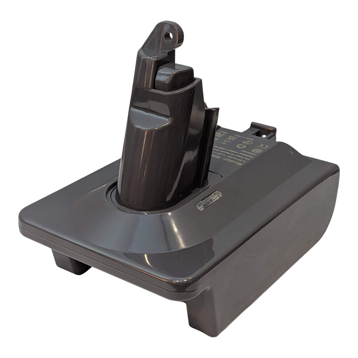 Milwaukee M18 to Dyson V6 battery adapter: Adapter, Angled Top