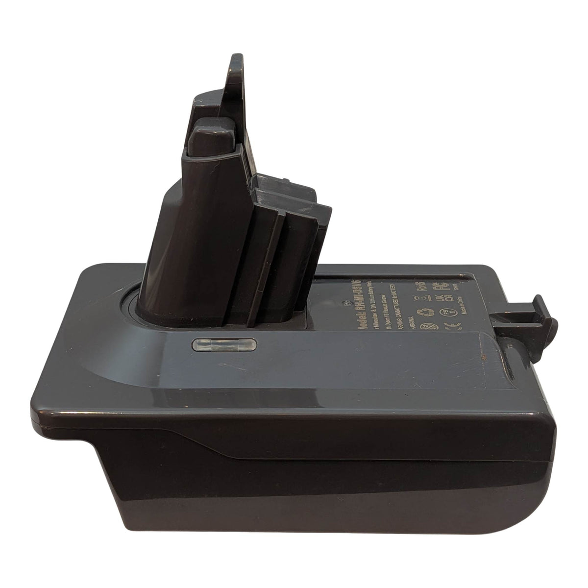Milwaukee M18 to Dyson V6 battery adapter: Adapter, Left Side