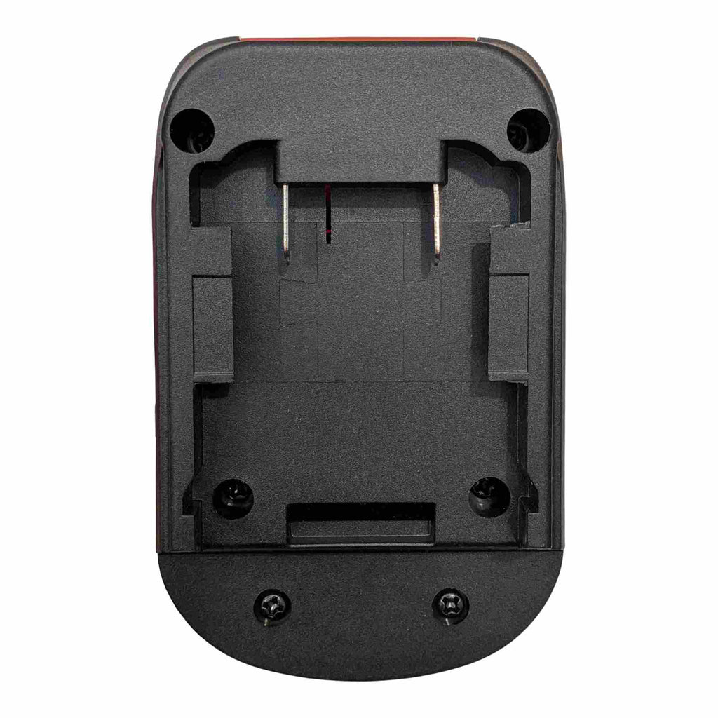 Milwaukee M18 to Milwaukee M12 battery adapter - battery-side connection, twin terminal blades and six screws