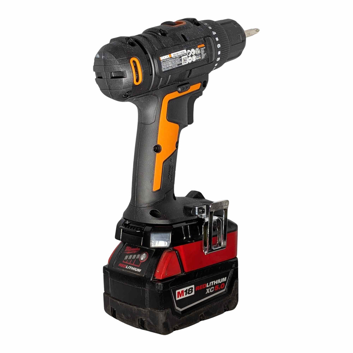 Milwaukee 18V to WORX 20V PowerShare (Orange) Battery Adapter