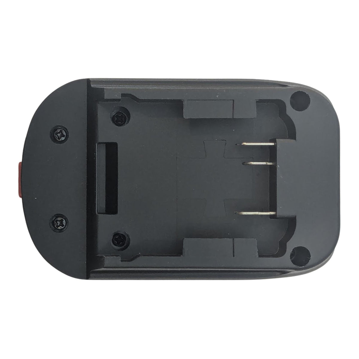 Milwaukee M18 to Flymo 18V P4A battery adapter - bottom view
