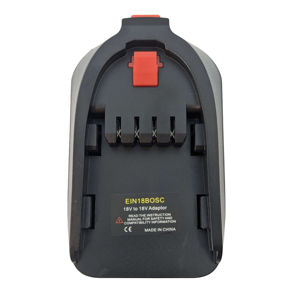 Ozito 18V PXC to Flymo 18V P4A battery adapter - adapter top connector view