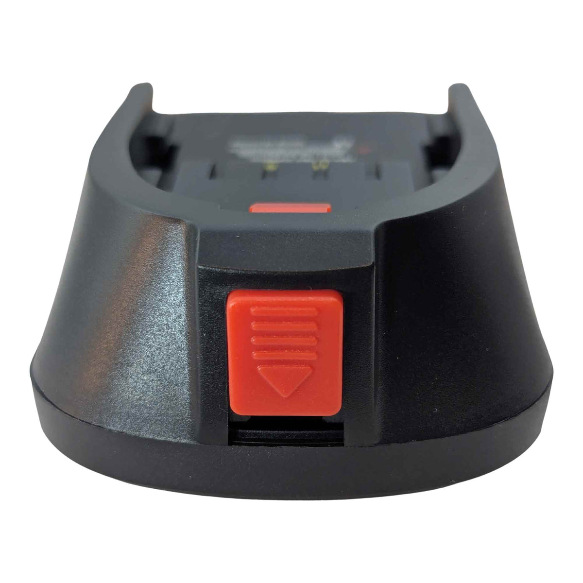 Ozito 18V PXC to Gardena 18V P4A battery adapter - adapter rear latch view