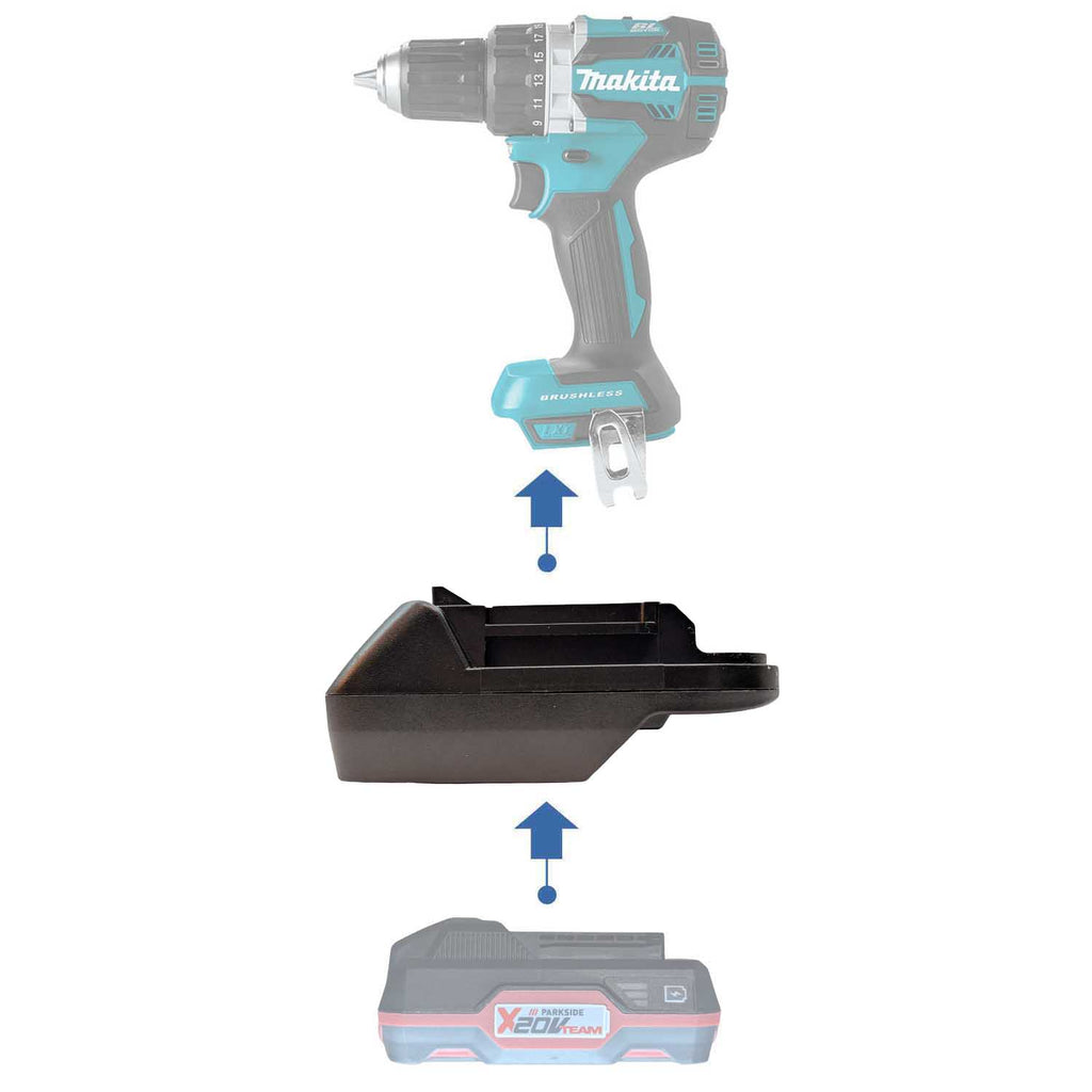 Parkside X20V vers Makita 18V LXT Adaptateur de batterie