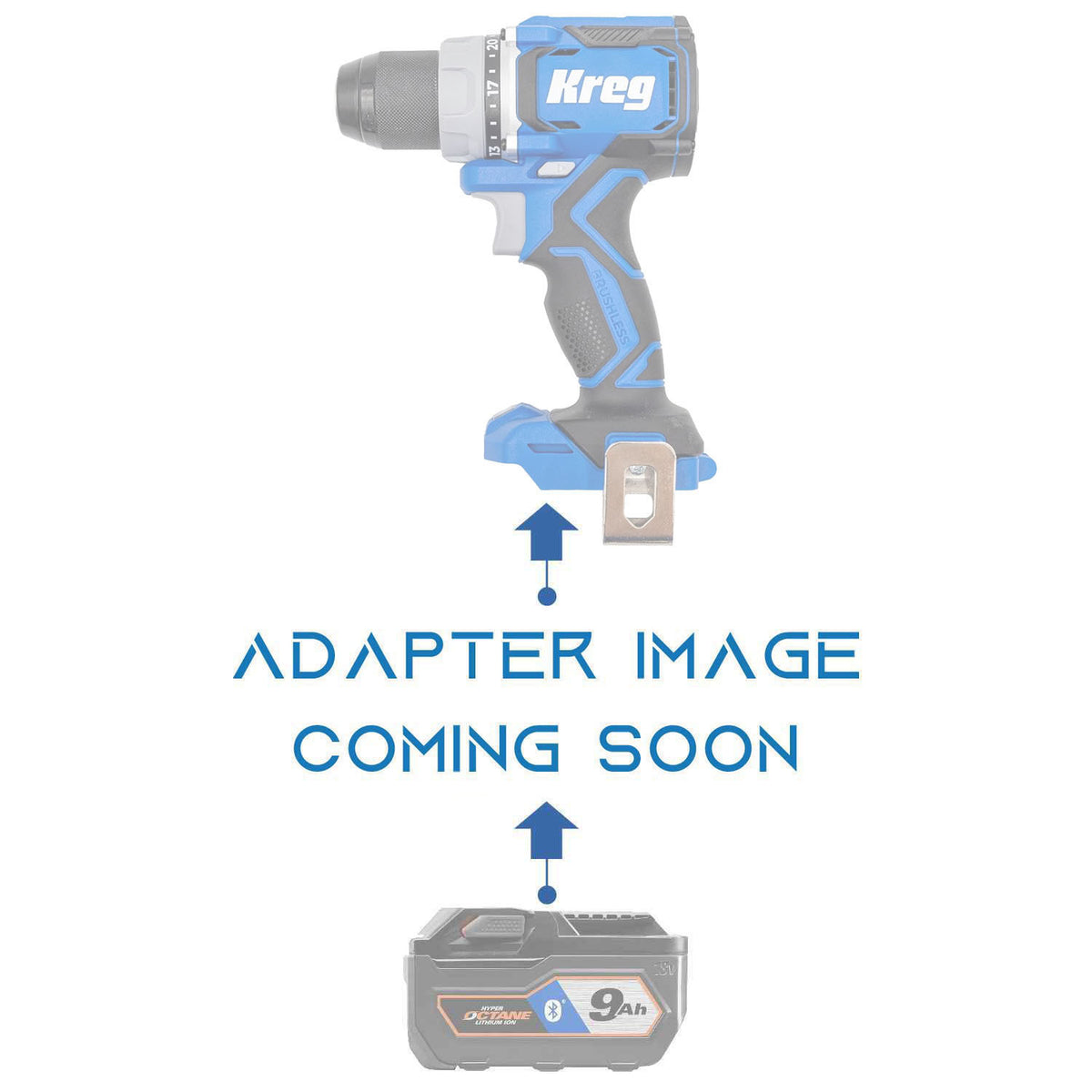 RIDGID 18V to Kreg 20V Blue Ion Battery Adapter