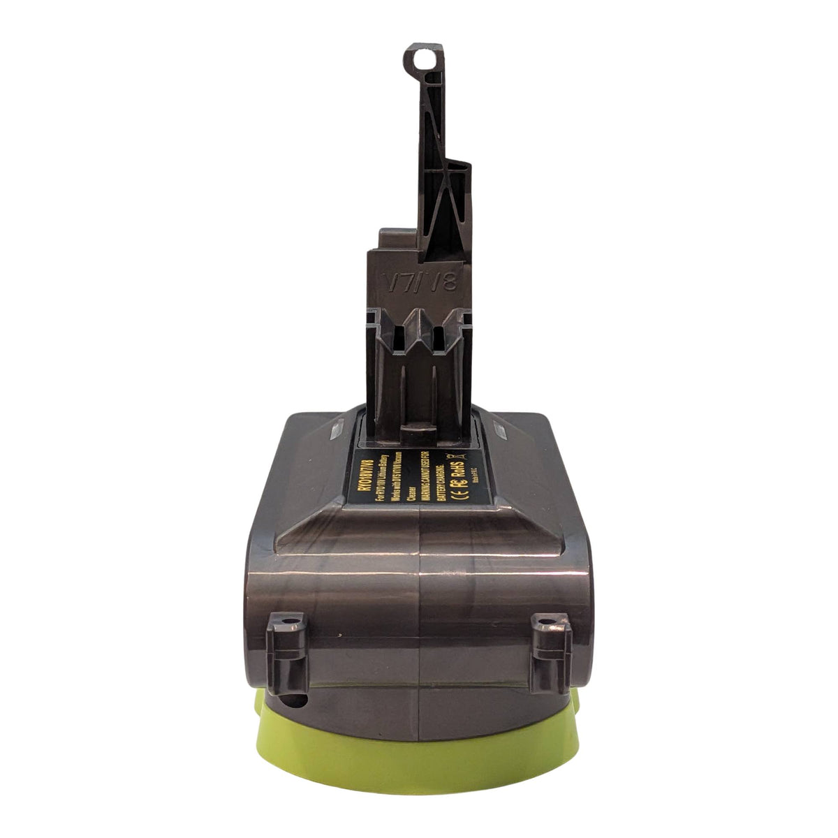 Ryobi 18V ONE+ to Dyson V7 battery adapter: Dyson Connector, Front