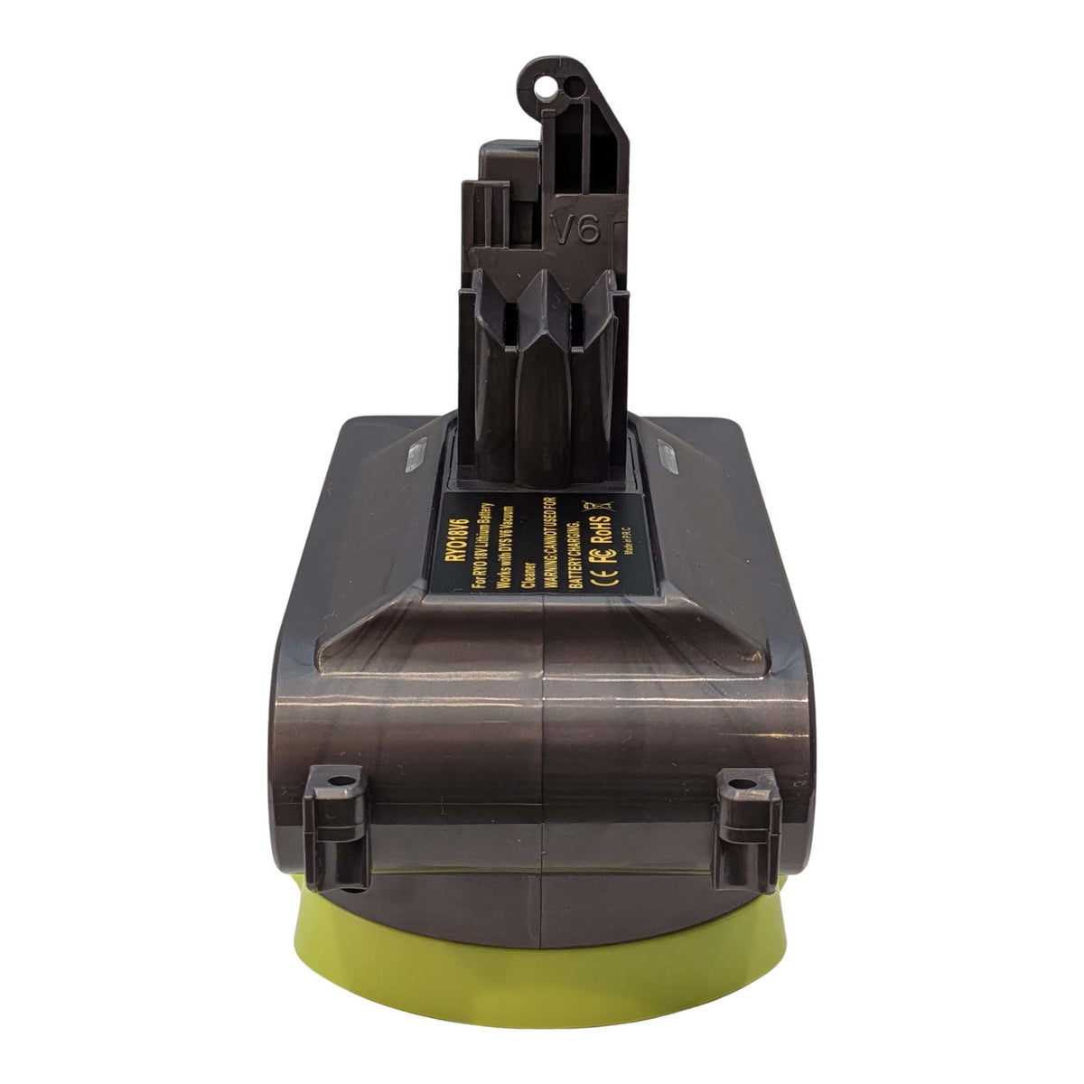 Ryobi 18V ONE+ to Dyson V6 battery adapter: Dyson Connector, Rear