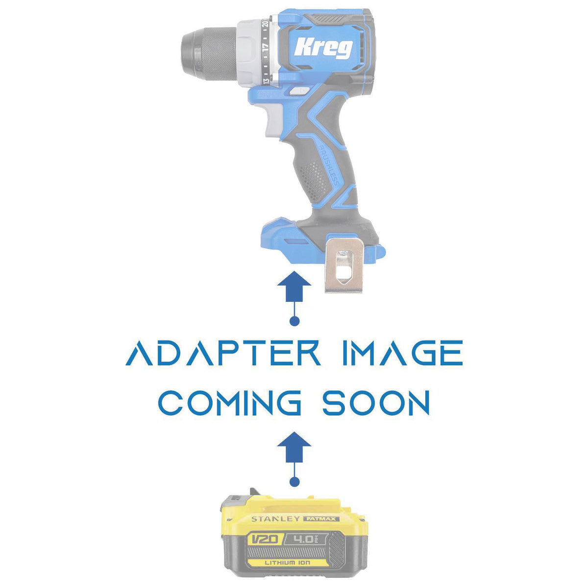 Stanley FATMAX V20 vers Kreg 20V Blue Ion Adaptateur de batterie