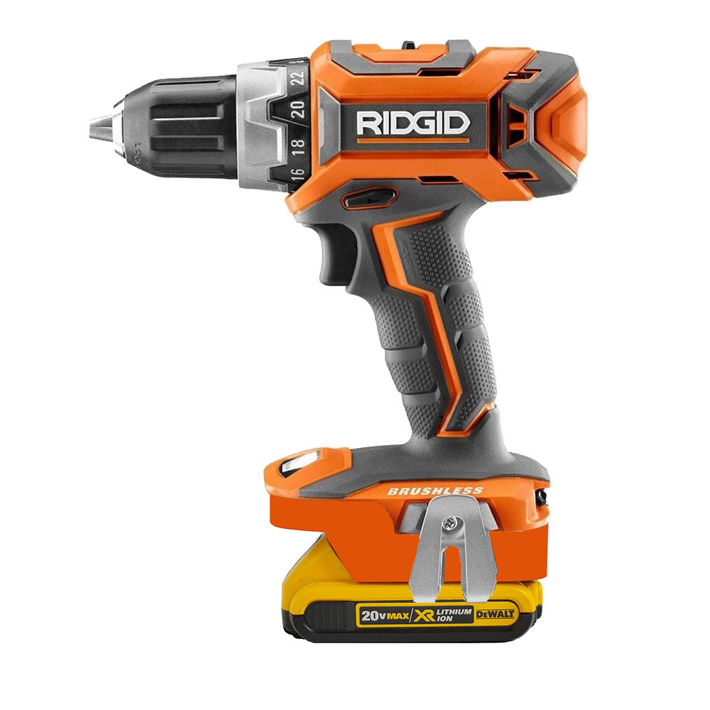 Adaptateur de batterie DeWalt 20V vers RIDGID 18V